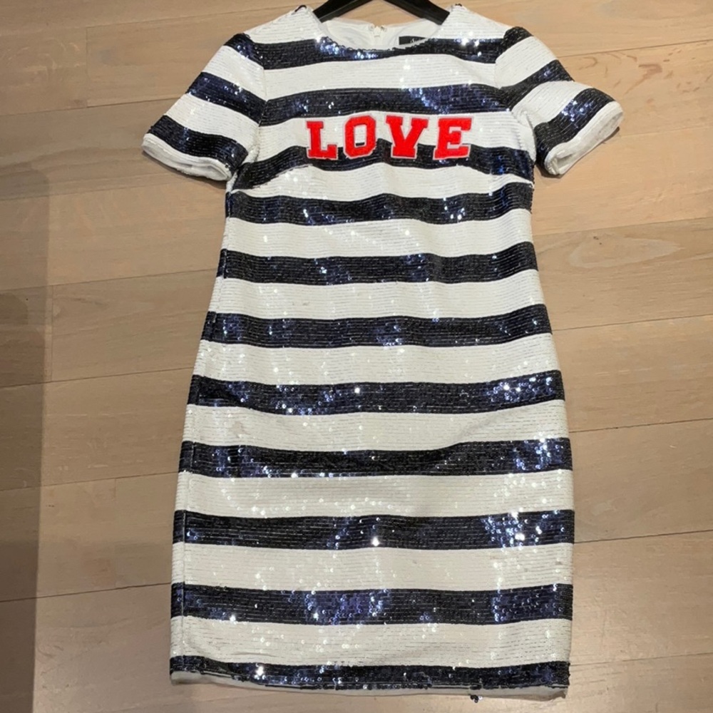 Short sleeve, sequin, mini dress